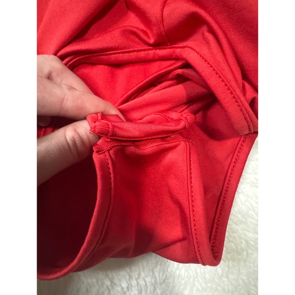 SHEIN Red Halter Neck Draped Bodysuit Women's Size L - Picture 4 of 4